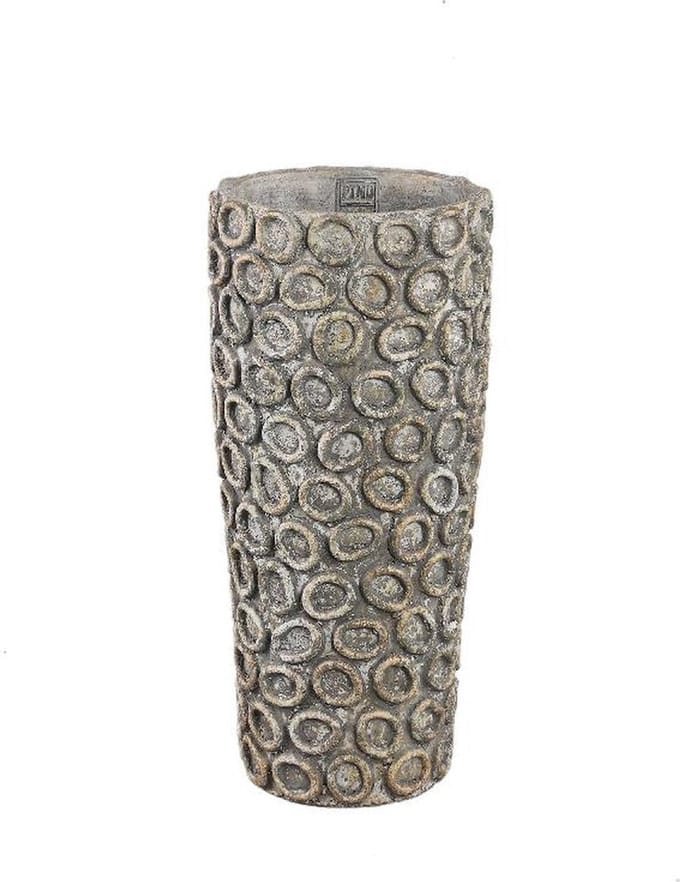 PTMD Bloempot Ginte - 20x20x45 cm - Cement - Grijs