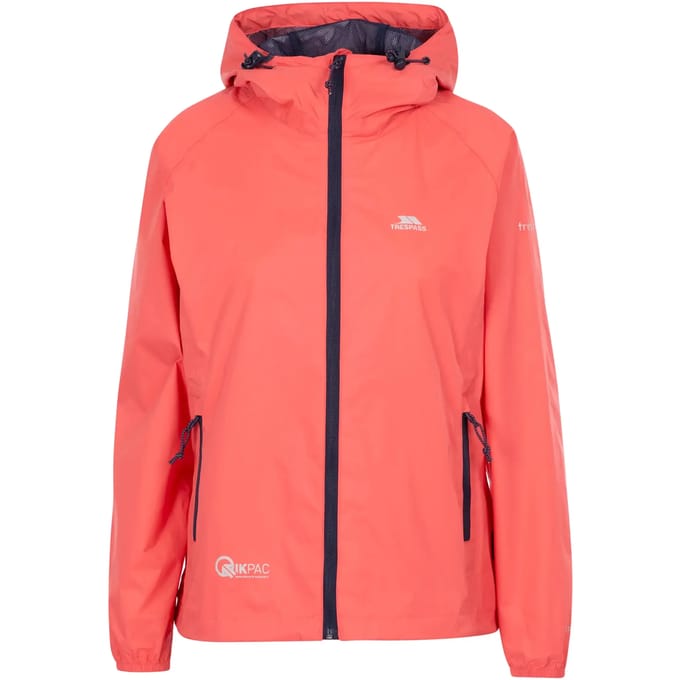 Dames waterdichte hoodie-jack met rits Trespass Qikpac