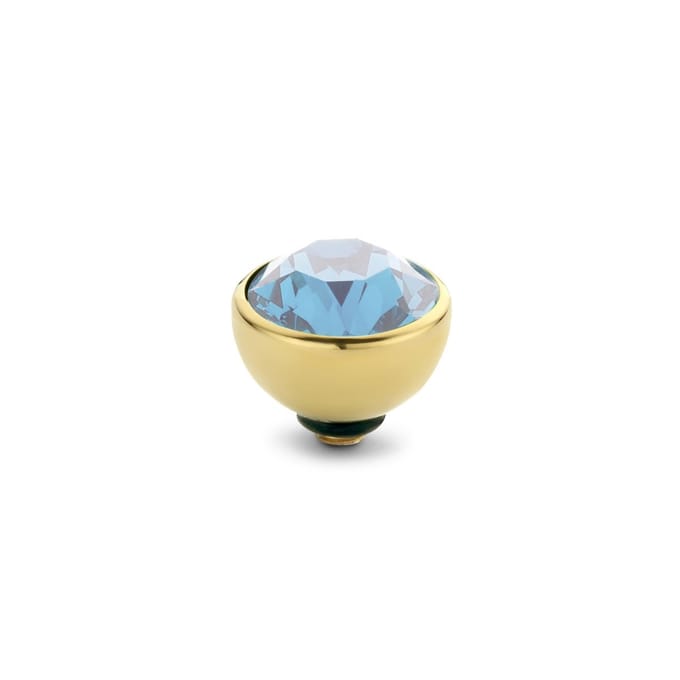 Melano Twisted Basic CZ Steentje Aquamarine | Goud