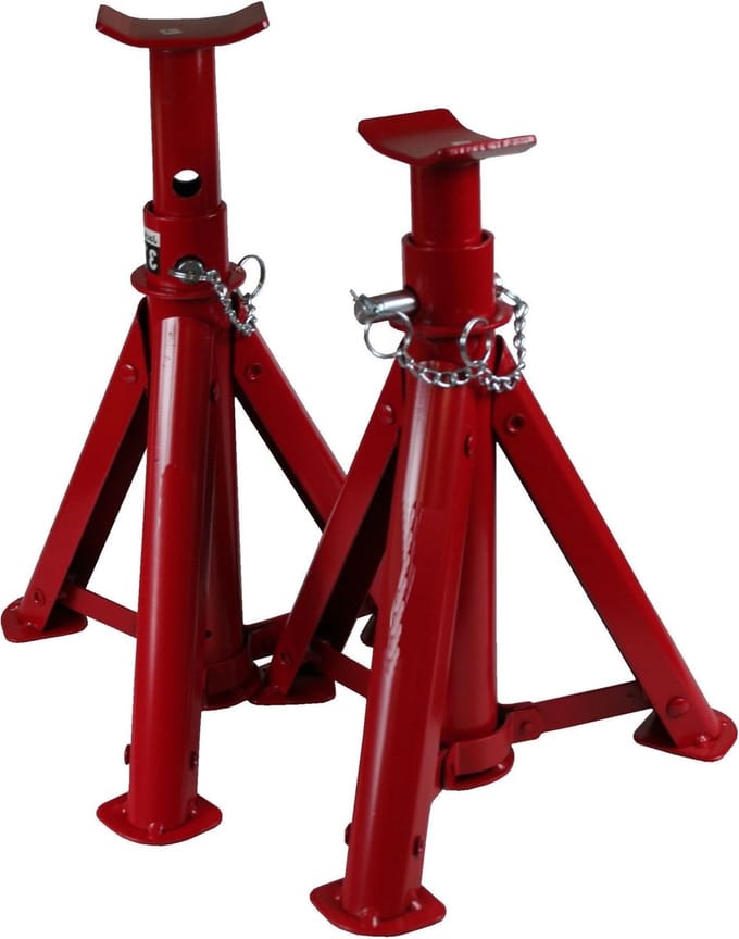 Benson Stevige inklapbare assteunen - 3 ton - set van 2 - rood