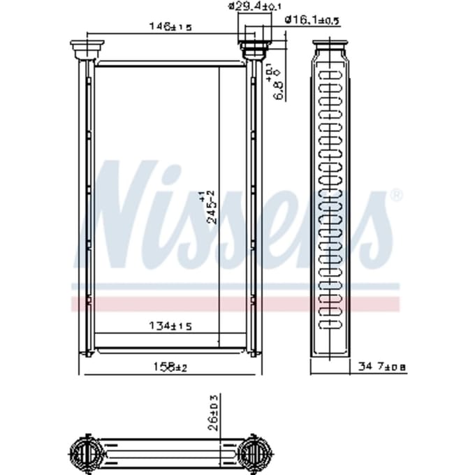 Warmtewisselaar, interieur verwarming NISSENS 707209