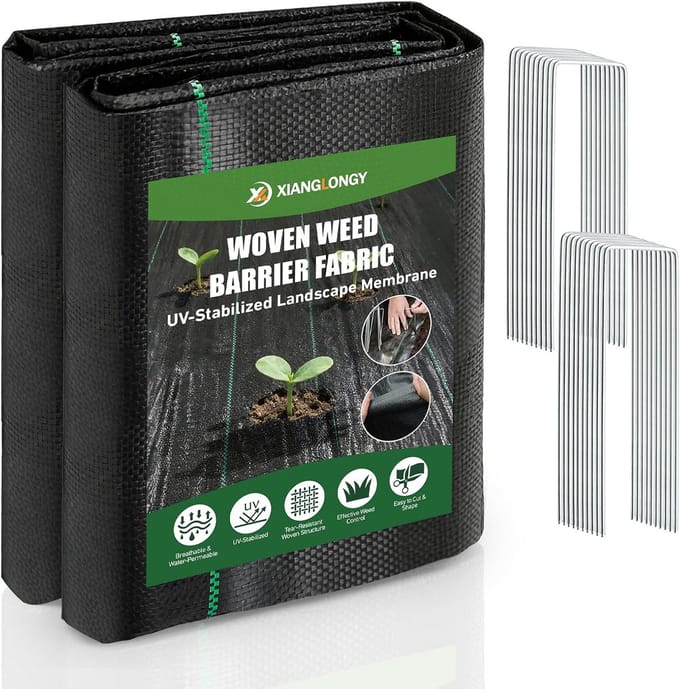 Onkruiddoek - Worteldoek - Tuin Onderhoud - Waterdoorlatend Geweven - 2x10 m