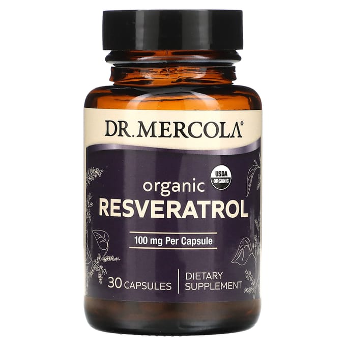 Dr. Mercola, Biologische Resveratrol, 100 mg, 30 Capsules