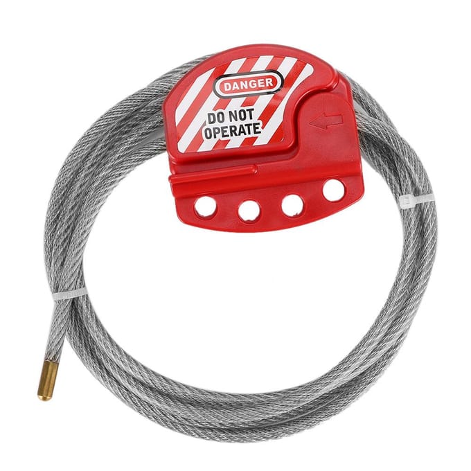 Verstelbare RVS Kabel Lockout Onderhoudsapparatuur Veiligheidsslot Apparaat L11 red