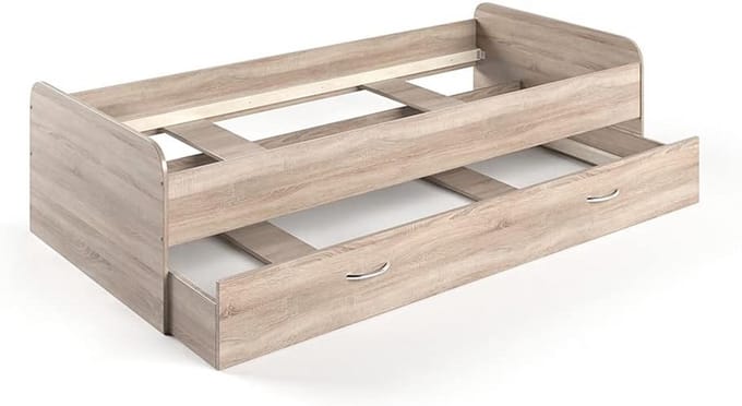 Kinderbed met Uitschuifbaar Logeerbed - 90x200 cm - Eiken Sonoma Kleur