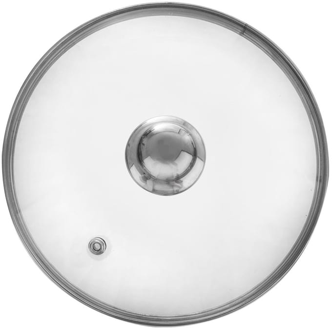 Orion - Glazen Deksel - 24 cm - Hittebestendig - Met Stalen Rand