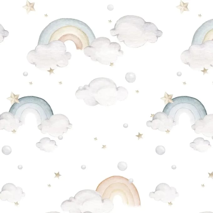 Baby behang Dekornik Rainbow