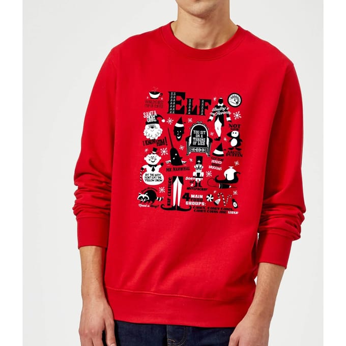 Elf Christmas Jumper - Red - M