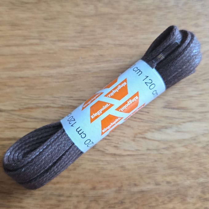 Ringpoint - bruin donker - 120 cm - maat VETERS