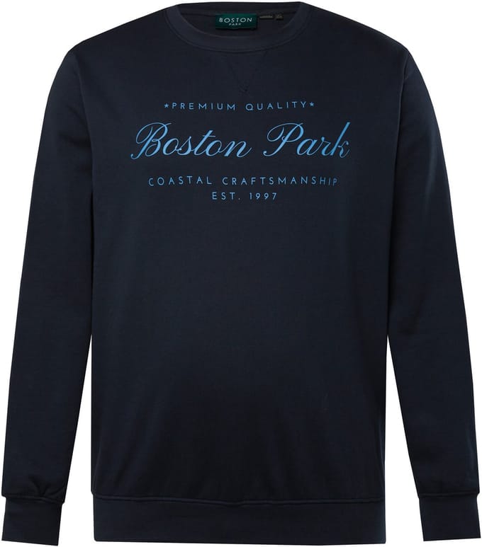 Boston Park - Heren - Sweater borstprint - Navy blauw - Maat 56+
