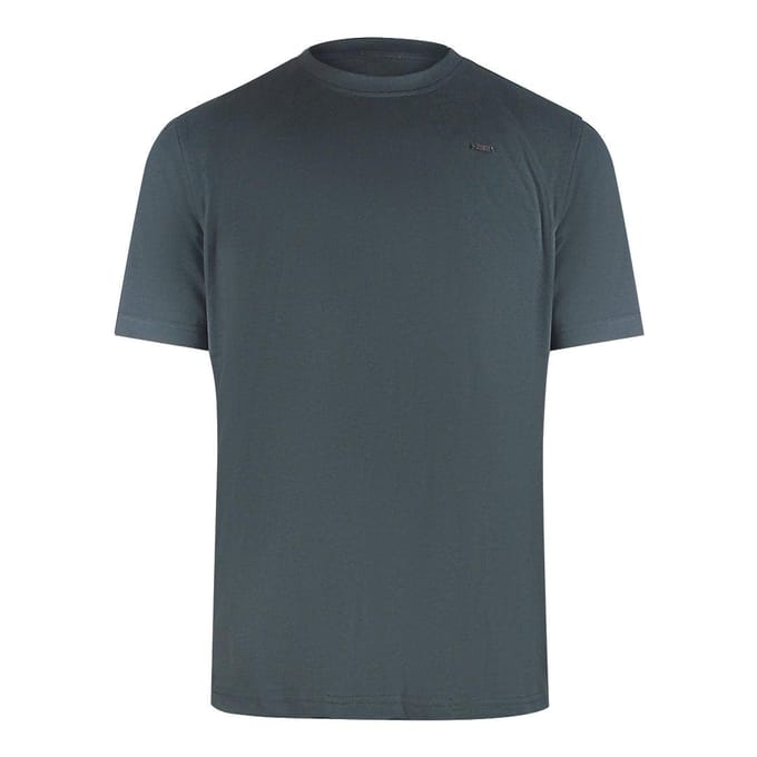 Diesel Heren Klein Logo Katoenen T-Shirt (Grijs)