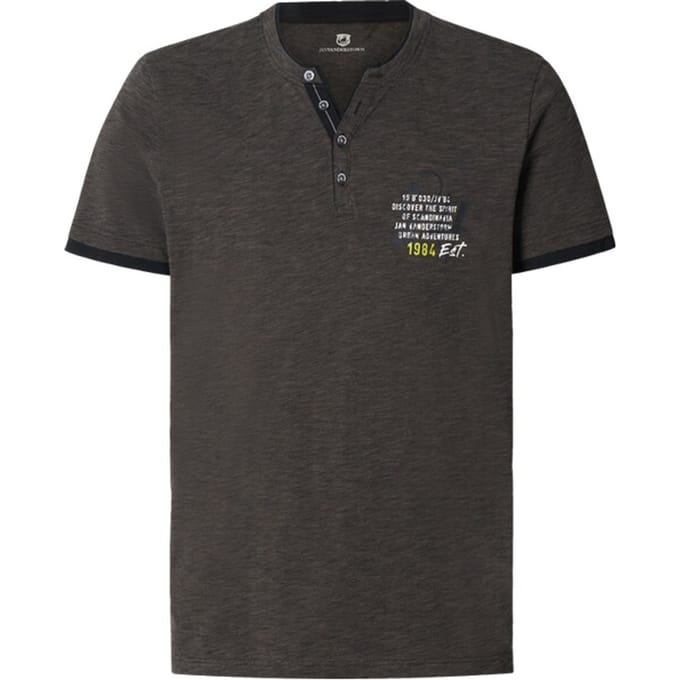 Jan Vanderstorm herren T-Shirt - 80/82 - zwart - Plus Size