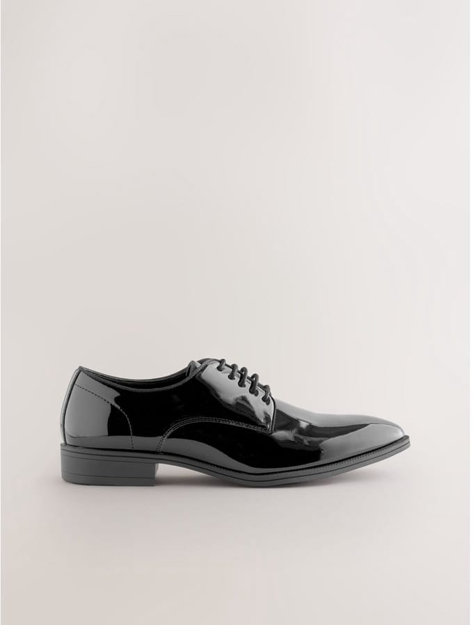 Next - Heren - Lakleren Derby-schoenen - Zwart