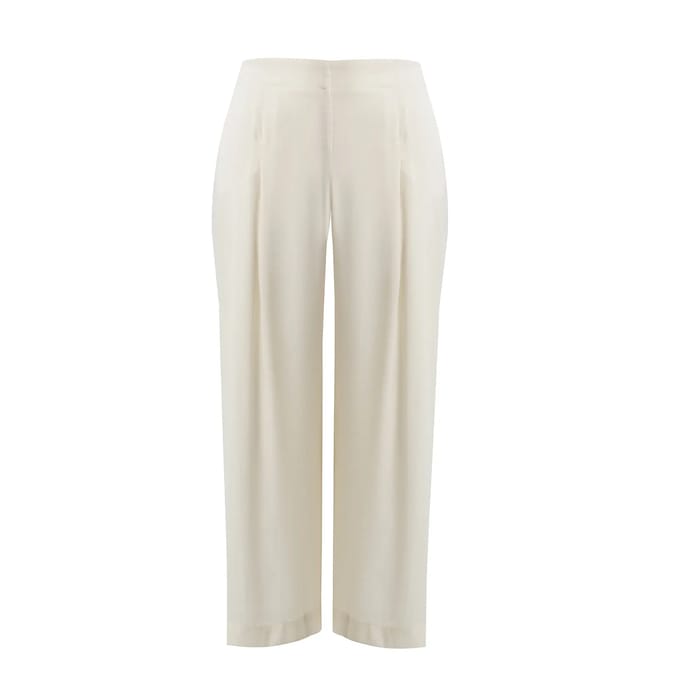 Satijnen hoge taille brede broek voor dames Mat Fashion