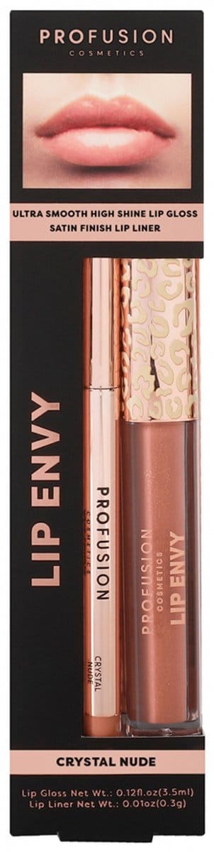 Profusion Cosmetics Lip Envy Duo Lip Gloss & Liner (Tint : Kristal naakt)