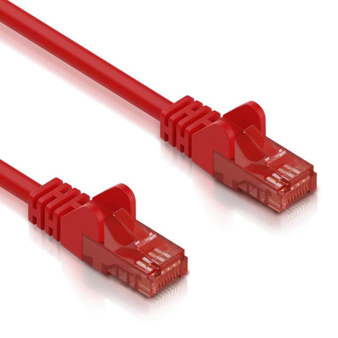 Cat 6 - U/UTP - Netwerkkabel - Patchkabel - Internetkabel - 10 Gbps - 2 meter - Rood - Allteq