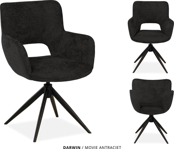 MX Sofa Eetkamer stoel Darwin | kleur: Antraciet