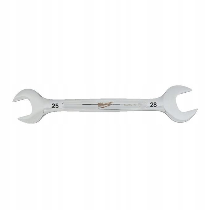 Milwaukee Dubbelzijdige Platte Sleutel 25x28mm - Chroom-Vanadium Staal
