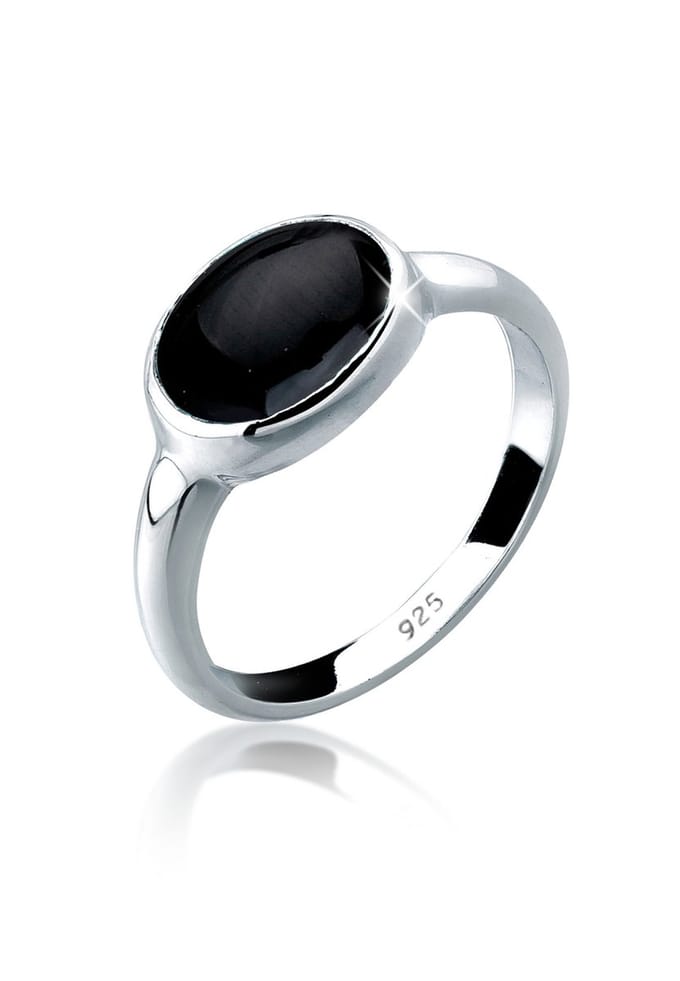 Elli - Ring - dames met onyx edelsteen in 925 sterling zilver - Dames