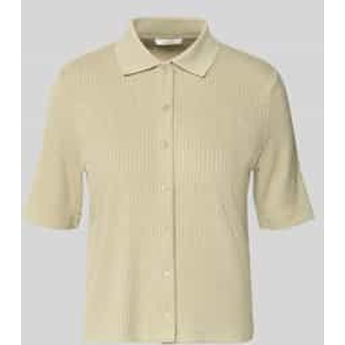 regular fit poloshirt met doorlopende knoopsluiting