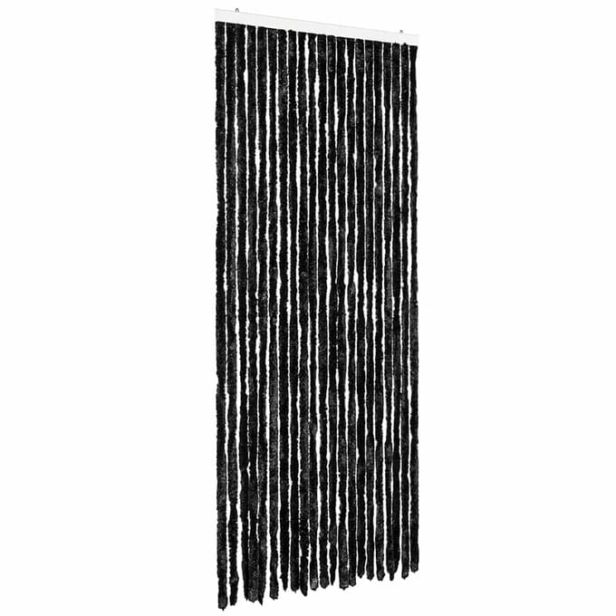 vidaXL - Vliegengordijn - 90x220 - cm - chenille - antraciet
