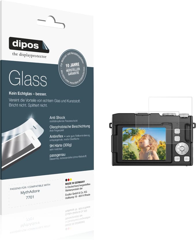 dipos – 2x Matte Pantserfolie geschikt voor MythAdore 7701 | 9H Screenprotector
