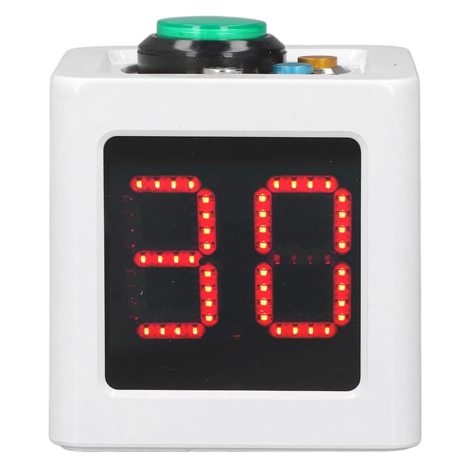Kubus Timer 1.4in 4 Zijdige Digitale Shot Aftel Stopwatch voor Privé Poker Schaken Casino's Wit wit