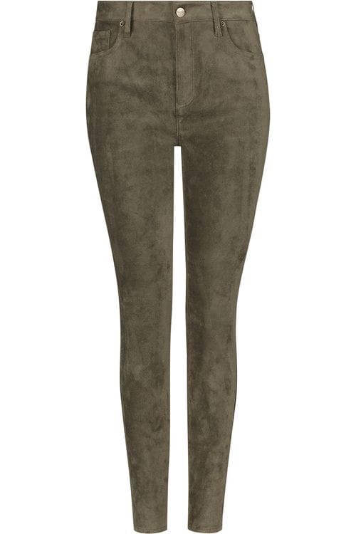 Alina Skinny Groen Faux Suède | Martini Olive
