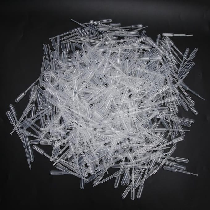 1000 stuks Wegwerp Transfer Pipetten Plastic Make-up Gekalibreerde Druppelaar Oogdruppelaar gray