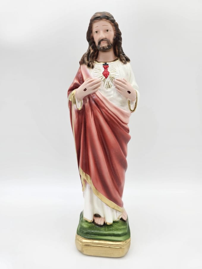 Jezus Christus Heilig Hart - gips beeld 22 cm