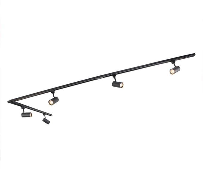 QAZQA Rail - - 5 lichts - L 2860 mm - zwart
