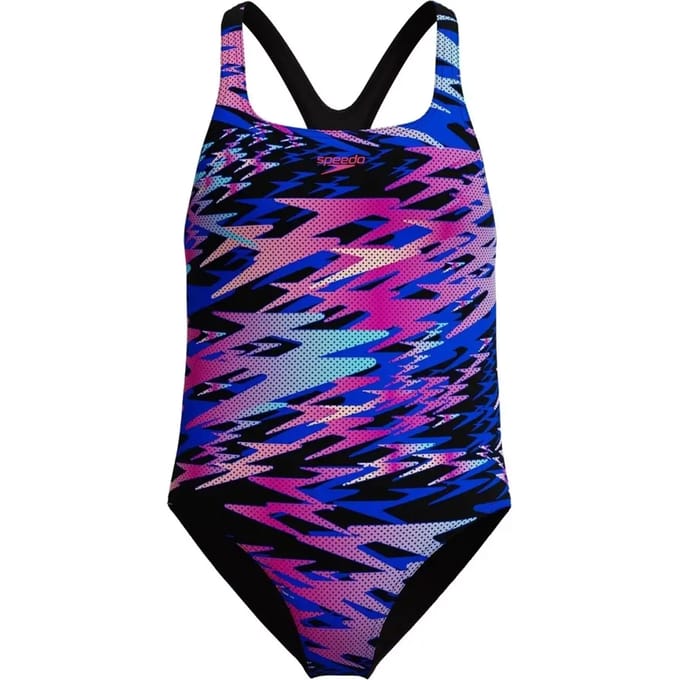 Speedo Hyperboom Allover Print Medalist Badeanzug Mädchen