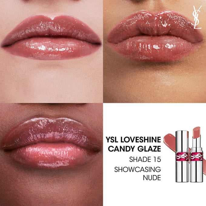 Yves Saint Laurent Lip Gloss Stick 5 Yves Saint Laurent - YSL Loveshine Candy Glaze Lip Gloss Stick - 15 15 Showcasing Nude
