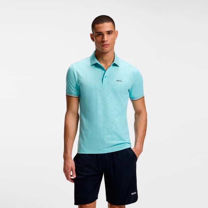 slim fit poloshirt met tennisbal-reliëf model 'PL_TOC GAME1'