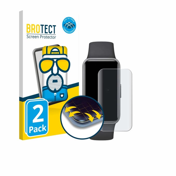 BROTECT - Screenprotector voor Huawei Band 10 - Folie Beschermfolie matte volledig dekking 2 Stuks