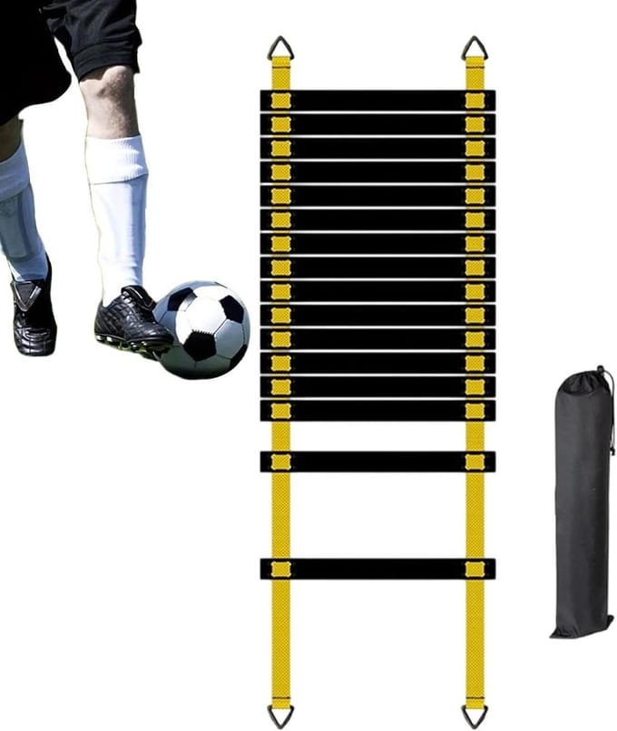 Coördinatieladder - Sportladder Behendigheid - Wendbaarheid Trainen - Duurzaam PP Nylon - 8 meter - Geel