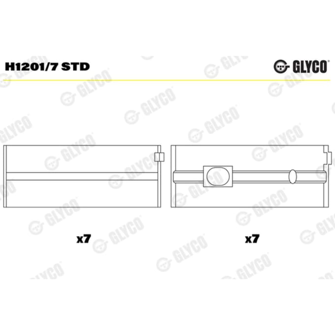 Hoofdlager GLYCO H1201/7 STD
