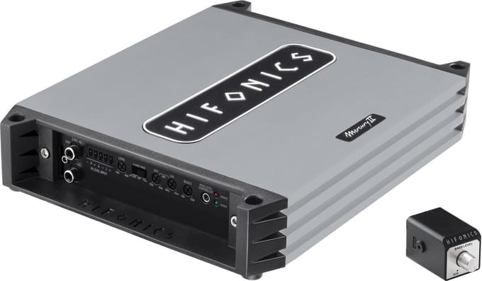 Hifonics Mercury II-v2 versterker 2 kanaals 500 watts RMS Auto versterker Inclusief bass-remote controller