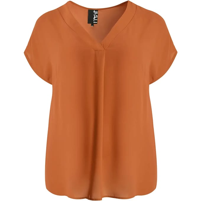 Top met V-hals draping dames Mat Fashion