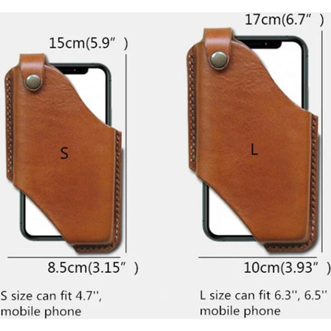 Retro PU Lederen Telefoonholster Professioneel Stijlvol Beschermend Mobiele Telefoon Riemtasje Holster zwart
