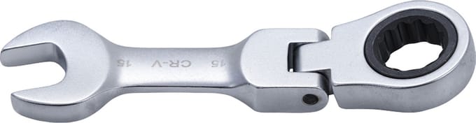 BGS Ratel ringsteeksleutel kort knie 15 mm