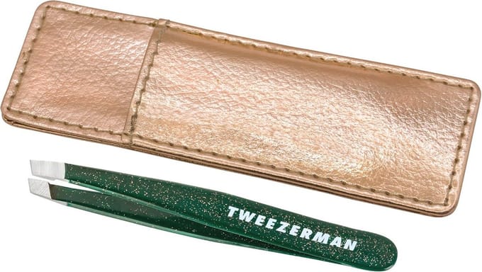 Mini schuine pincet met etui - Wenkbrauwpincet voor dames en heren