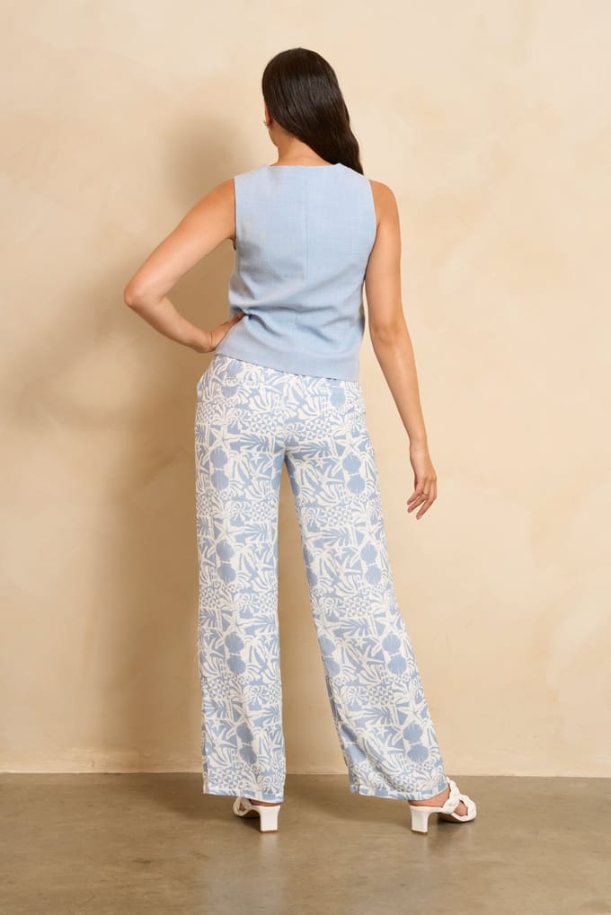 Broek Elune | Blue Off White