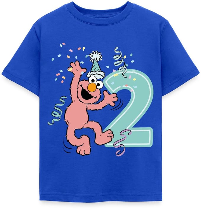 Sesamstraat Elmo Verjaardag 2 Jaar Cadeau T-Shirt Kinderen