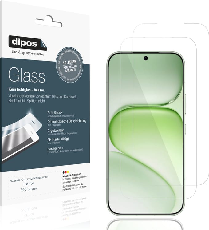 dipos – 2x Pantserfolie geschikt voor Honor 600 Super | 9H Screenprotector