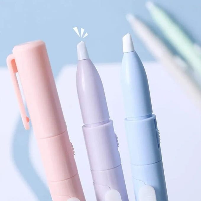Ciseaux et cutter Coupe-papier Sculpture en forme de stylo Coupe-papier portable de poche pour Bullet Journal Journaling Crafting rose