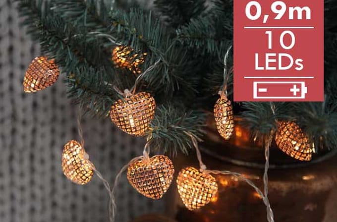 Dauwdruppel "Hartjes"- 90cm - 15 leds