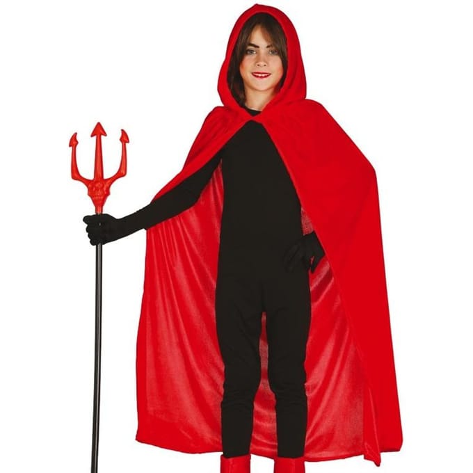Cape Rouge à Capuche Diable Vampire 100cm black