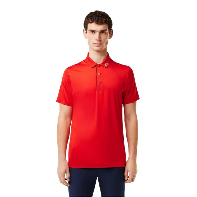Lacoste Heren Krokodillen Poloshirt (Roodbruin/Navy)