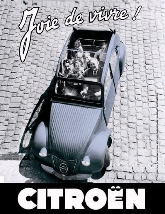 Wandbord - Citroen joie de vivre -20x30cm-